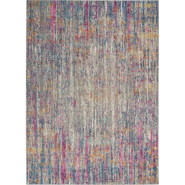 Homeroots 5 x 7 ft. Ivory Abstract Striations Area Rug 385352 - main